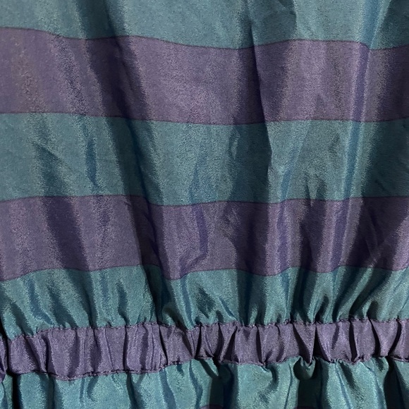 LOFT Blue Striped Summer Sleeveless Dress Medium - Picture 4 of 5